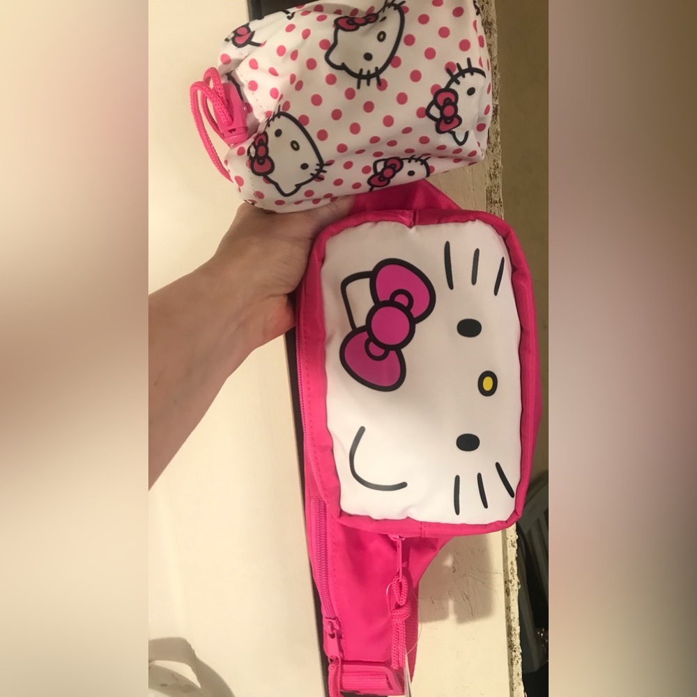 Hello Kitty belt bag with attachable water bottle holder